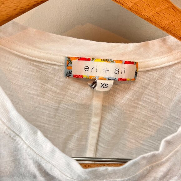 NWOT Eri + Ali White Sleeveless Flowy Tunic Tank Top XS - Picture 2 of 3